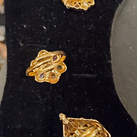 Lot of 10 gold filled large india inspired toe hand rings adjustable - Picture 8 of 9